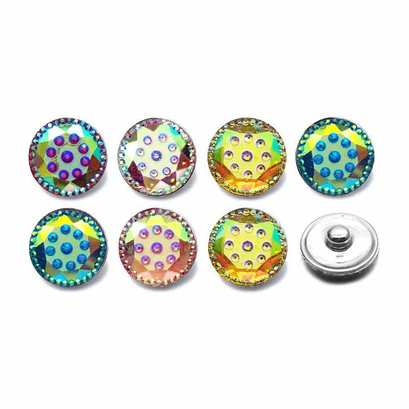 

Hot Silicone 18mm Acrylic Resin Uneven Resin Snap Button 033 Fit Charm Interchangeable Bracelets Jewelry For Women Accessories