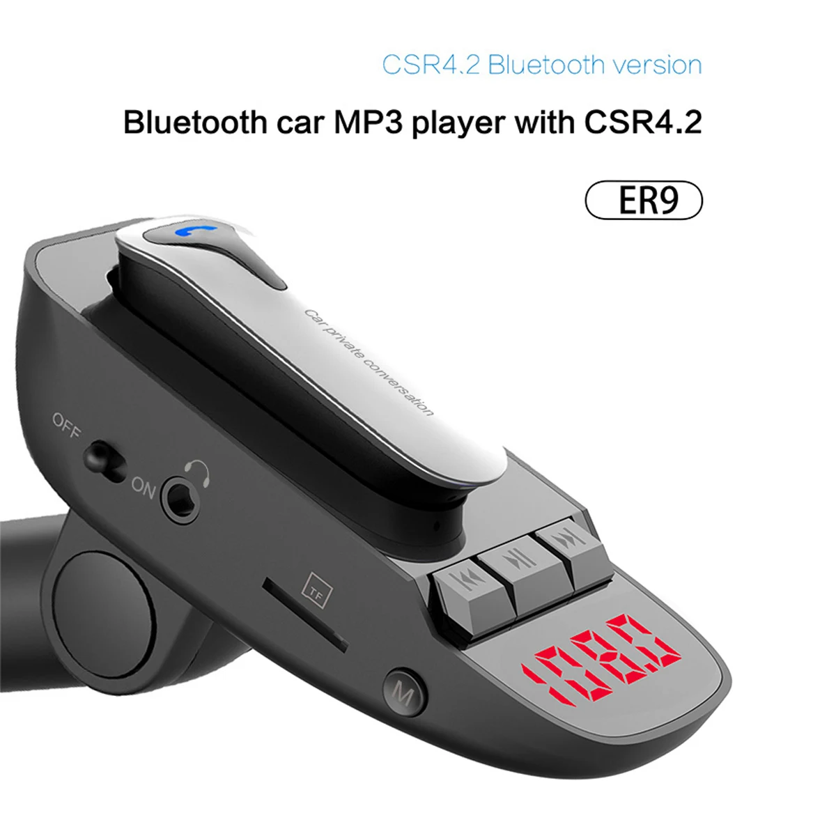 ER9 Беспроводной машинный набор Bluetooth телефонные звонки в режиме Hands free гарнитуру