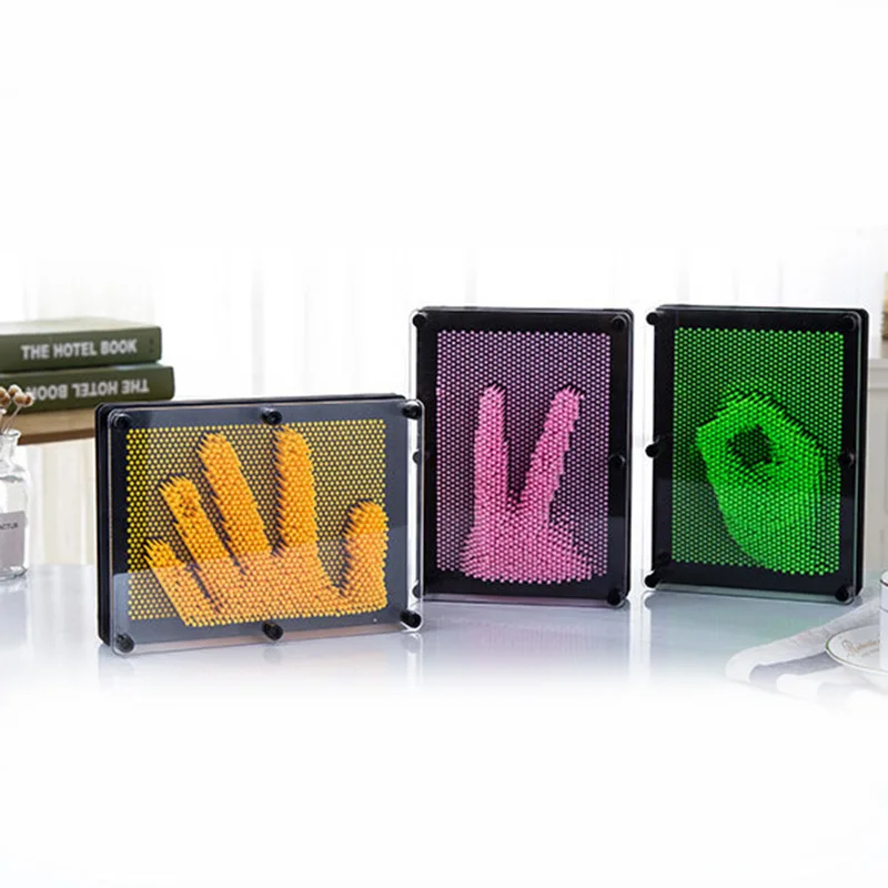 

4 Size DIY Strange Handprint 3D Clone Hand Model Variety Needle Pinart Painting Practical Jokes Toys Best Gift