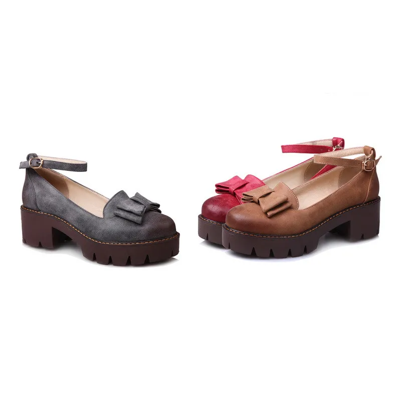Bombas 2018 rojo Venta Moda Otoño Zapatos De Señora Simple Mujeres amarillo Novedad Tacón Moonmeek Bowknot Gris Primavera Alto Hebilla Caliente dwqUd0A