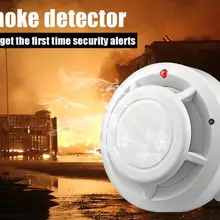 Светодиодной вспышкой белого ABS Пластик Водонепроницаемый 70db Детекторы дыма охранных безопасно огонь газа сигнализации Сенсор Системы красный