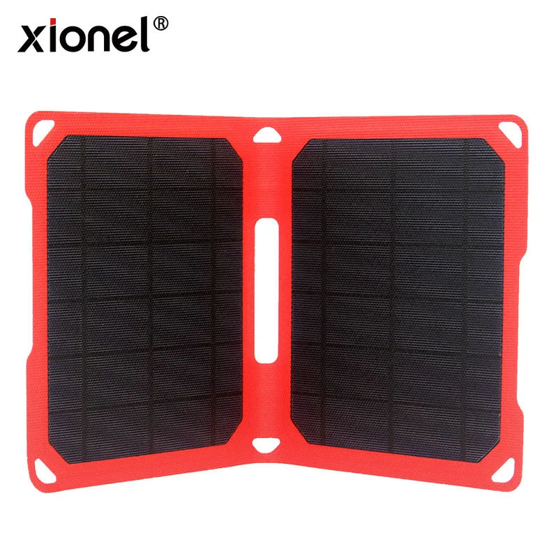 

Xionel ETFE 10W Folding Solar Panel Charger with Dual USB Ports for All 5V Digital Cell Phones,Emergency Camping&Hiking