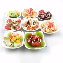2 шт./лот, 1/6 масштаб, миниатюрный фруктовый салат, мини овощной салат для Blyth azone, кукольный домик, Декор, вид, еда, кухня, еда для игрушек