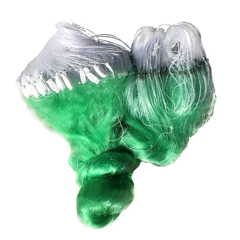 green line Single layer fishing net gill net 70m-100m fishing network monofilament nylon net rede de pesca smal mesh small mesh