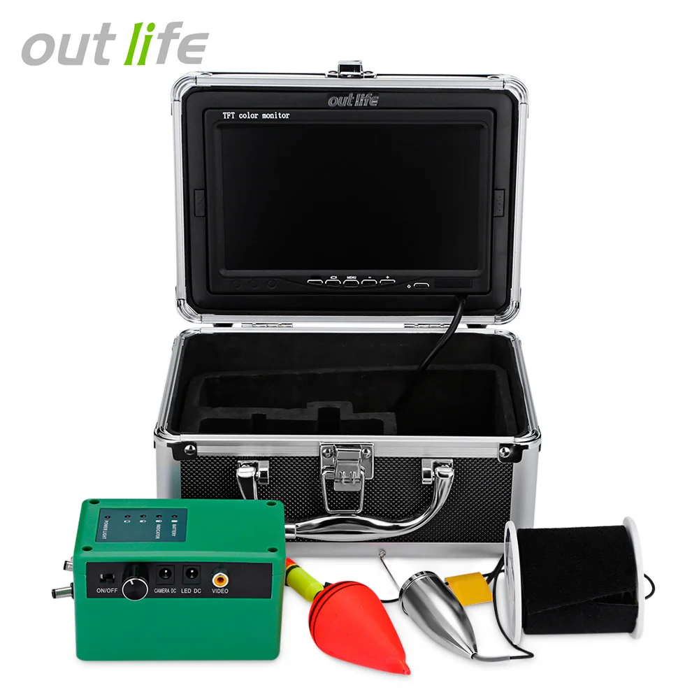 

Outlife F005ME-20M 7" Inch HD 1000TVL Underwater Fishing Video Camera Kit Video Fish Finder with Sun Visor 20M