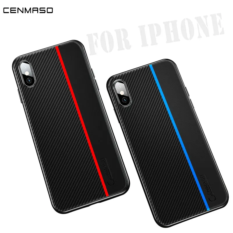 For IPhone XR Case Ultra Thin Fashion Fiber Genuine Leather Sports Car