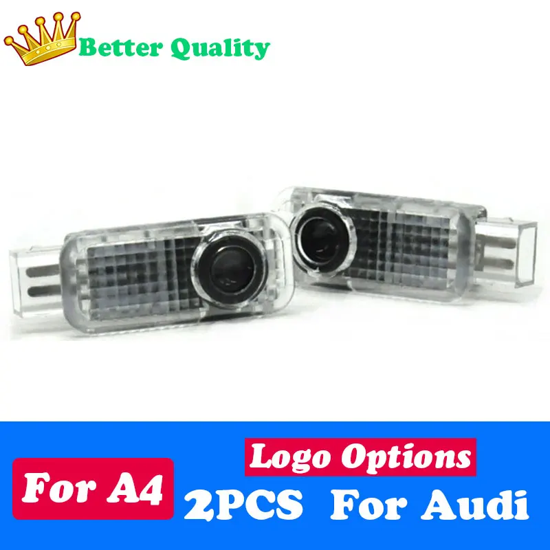 2X для Audi a4 s4 rs4 b6 b7 b8 b9 светодиодная Автомобильная дверь с логотипом sline RS s Дверь
