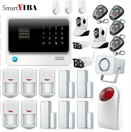 

SmartYIBA WIFI Wireless GSM Alarm System WIFI Socket For Smart Home Security Surveillance Camera Strobe Siren Door Alarm Kits