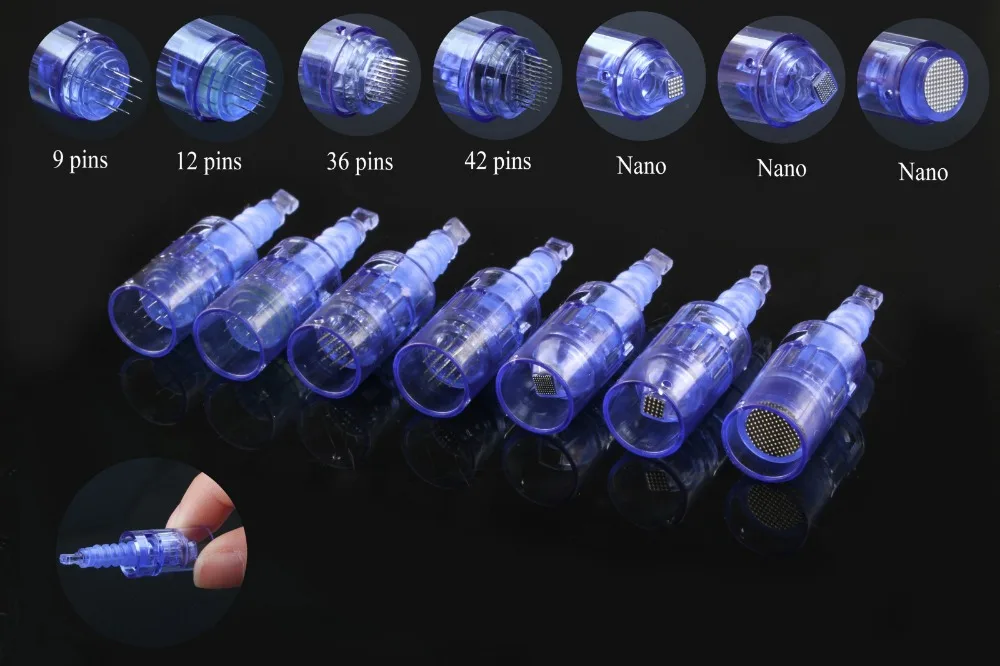 

100 Piece Electric Dr. Pen 1/3/5/7/9/12/36/42/nano Needles Bayonet Ultima A6 Cartridge For Auto Microneedle PenTattoo Needle Tip