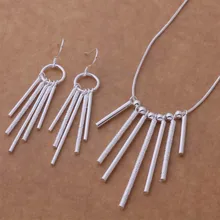 Модный Ювелирный Набор ожерелье и серьги длинный кулон элегантные ювелирные изделия для женщин любящий подарок вечерние AT355