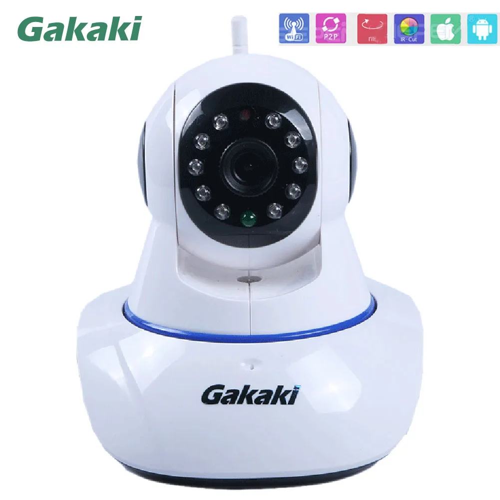 

Gakaki HD 720P Wireless Ip Camera Wifi Network Cctv Security Surveillance Mini Wi-Fi P2P Camera Ip Cam Indoor For Home Baby Care
