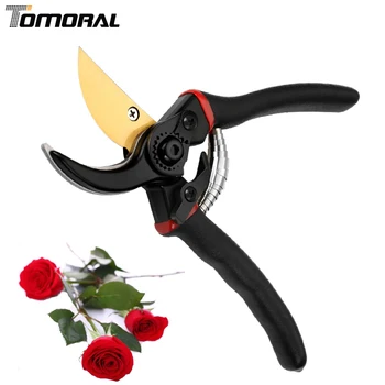 

Tomoral Pruning Shears 8 inch Bypass Rose Clipper Professional SK-5 Steel Blade Sharp Gardening Scissors Hand Pruners