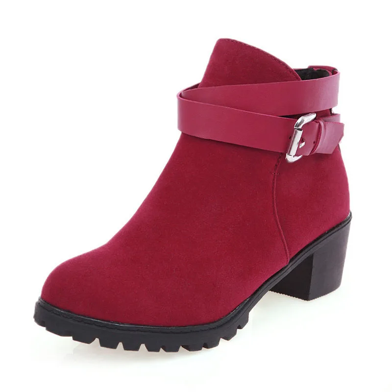 

Womens Winter Wedge Heel Chelsea Chunky Cleated Platform Slip Ons Ankle Boots Wholesale AliExpress Run of Scrub Block Heel Short