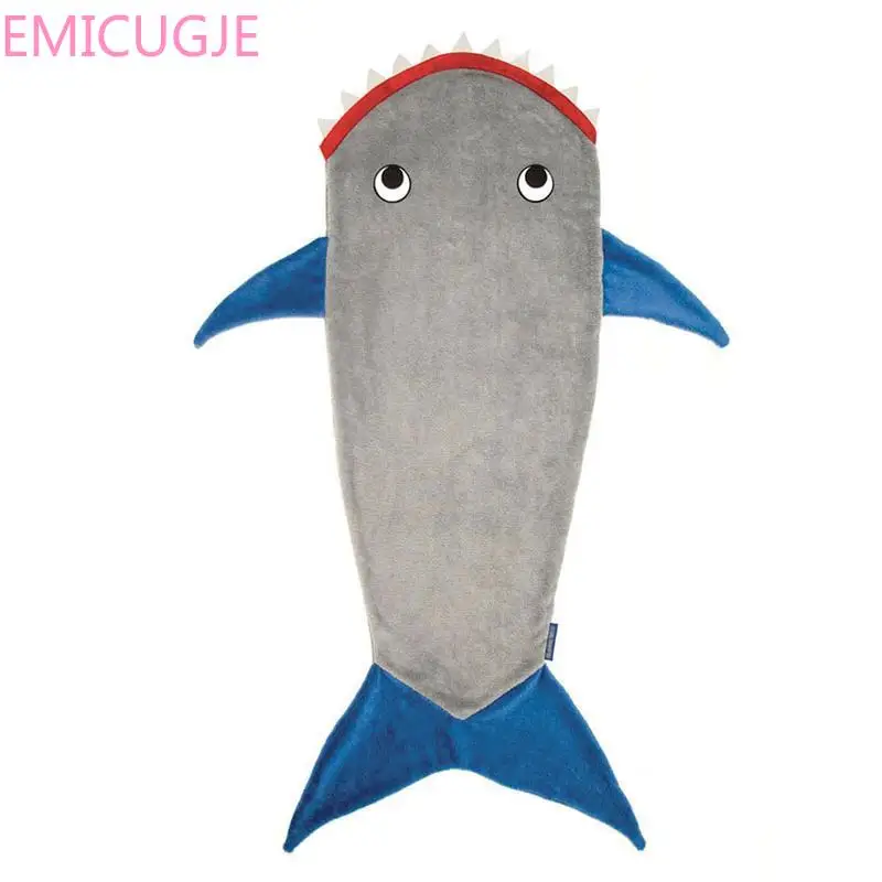 Cheap Birthday Gift Winter Soft Fleece Shark Mermaid Tail Blanket Children Sleeping Sack Blanket Kids Mermaid Blanket Sleep Sack