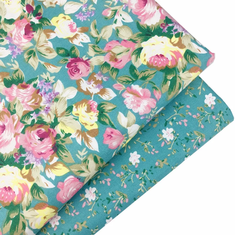 

Blue Floral New Cotton Fabric By Meter For Diy Tissus Telas Sewing Patchwork Baby Home Textile Tilda Quilting Doll Cloth Syunss