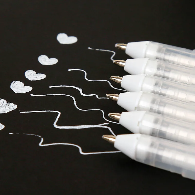 

0.7mm White Ink Highlight Pen Wedding Pens For Photo Albums Diy Diary Scrapbooking Party Birthday Baby Shower Decoration Pens