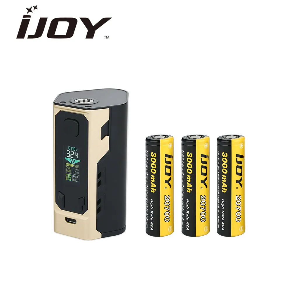 

Clearance IJOY Captain X3 324W 20700 TC MOD with IJOY Battery 9000mAh 3pcs Huge Power Electronic Cigarette Battery Mod 324W