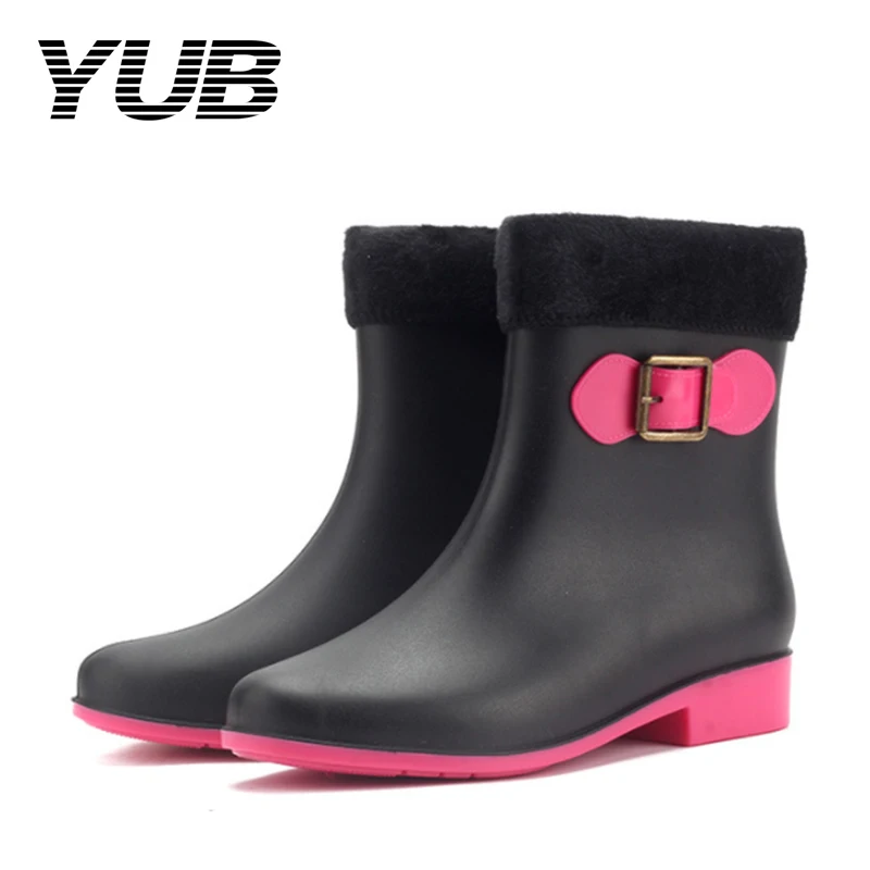 white short rain boots