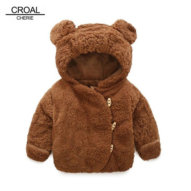 CROAL CHERIE 60-100cm Winter Jacket For Girls Velvet Baby Girls Clothing Coats For Newborns Cotton Fleece Overalls  (2)