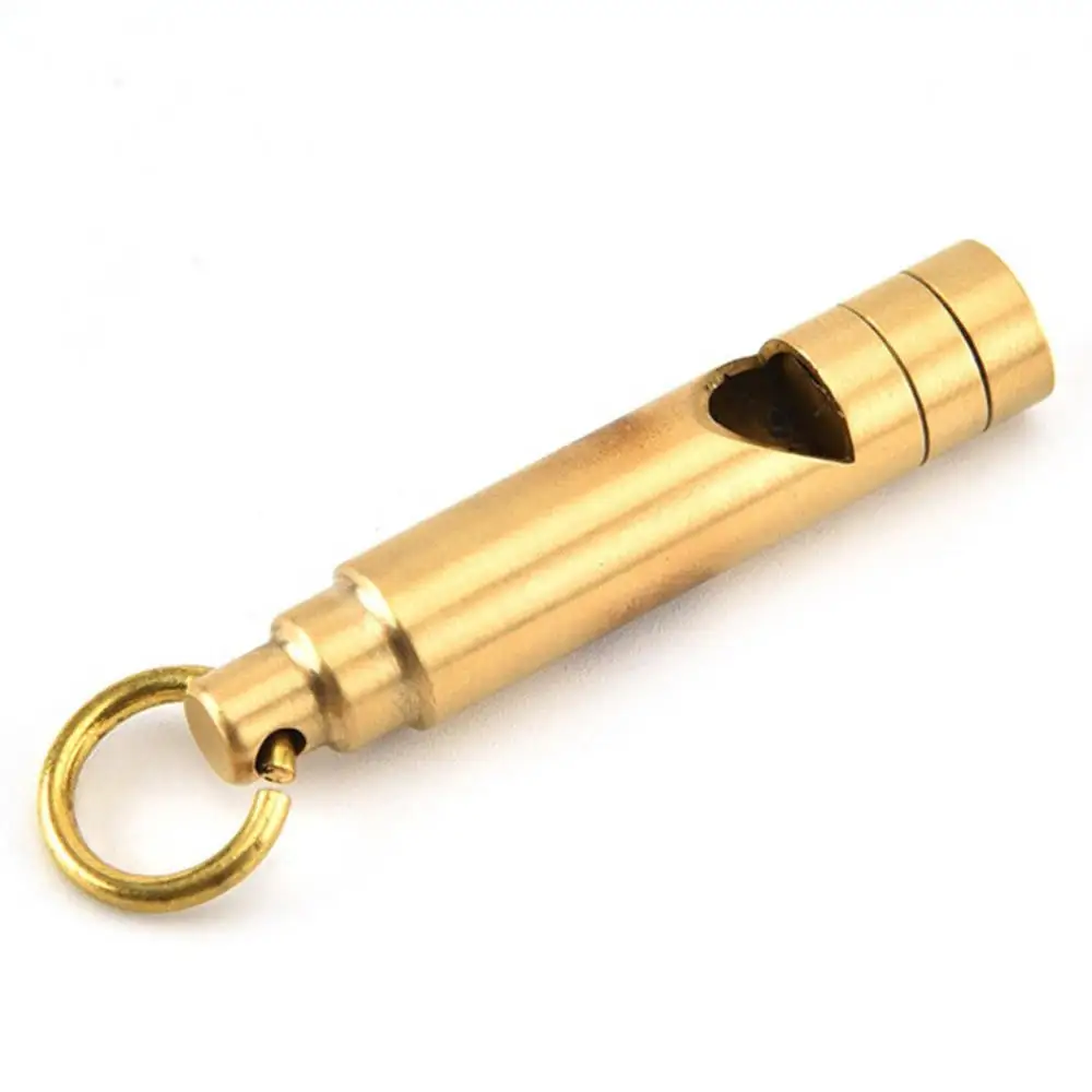 2pcs Mini Vintage Brass Whistle Keyring Keychain For Outdoor Emergency Survival Safety Sport Camping Hunting 2pcs Mini Vintage Brass Whistle Keyring Keychain For Outdoor Emergency Survival Safety Sport Camping Hunting