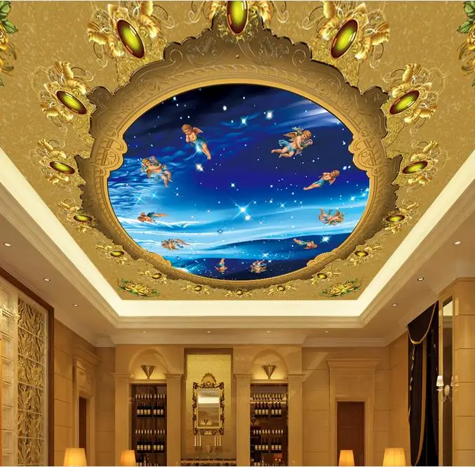 

customized 3d wallpaper for ceiling The pattern the sky angel 3d ceiling murals for bedroom walls 3d wallpaper for ceiling