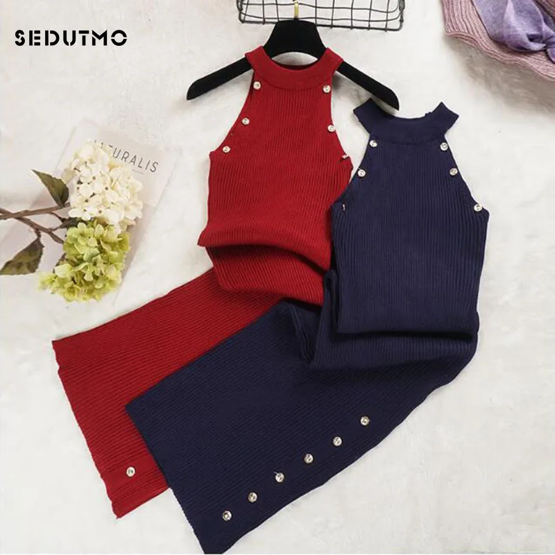 

SEDUTMO 2018 Summer Sexy Dress Women Tunic Maxi Dresses Knitting Long Autumn Vintage Sundress Fashion Black Party Dress ED353
