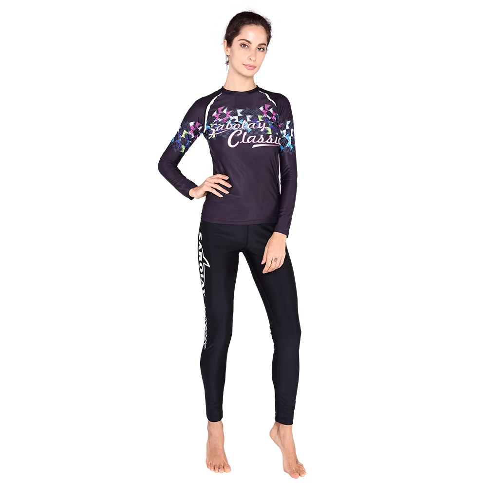 Diving Sail women Rash guard shirt and shorts UPF50 Woman Surf Board