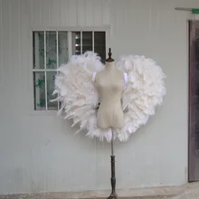 creative simulation white angel’s wings polyethylene&furs Ostrich feather wings model doll about 90cm