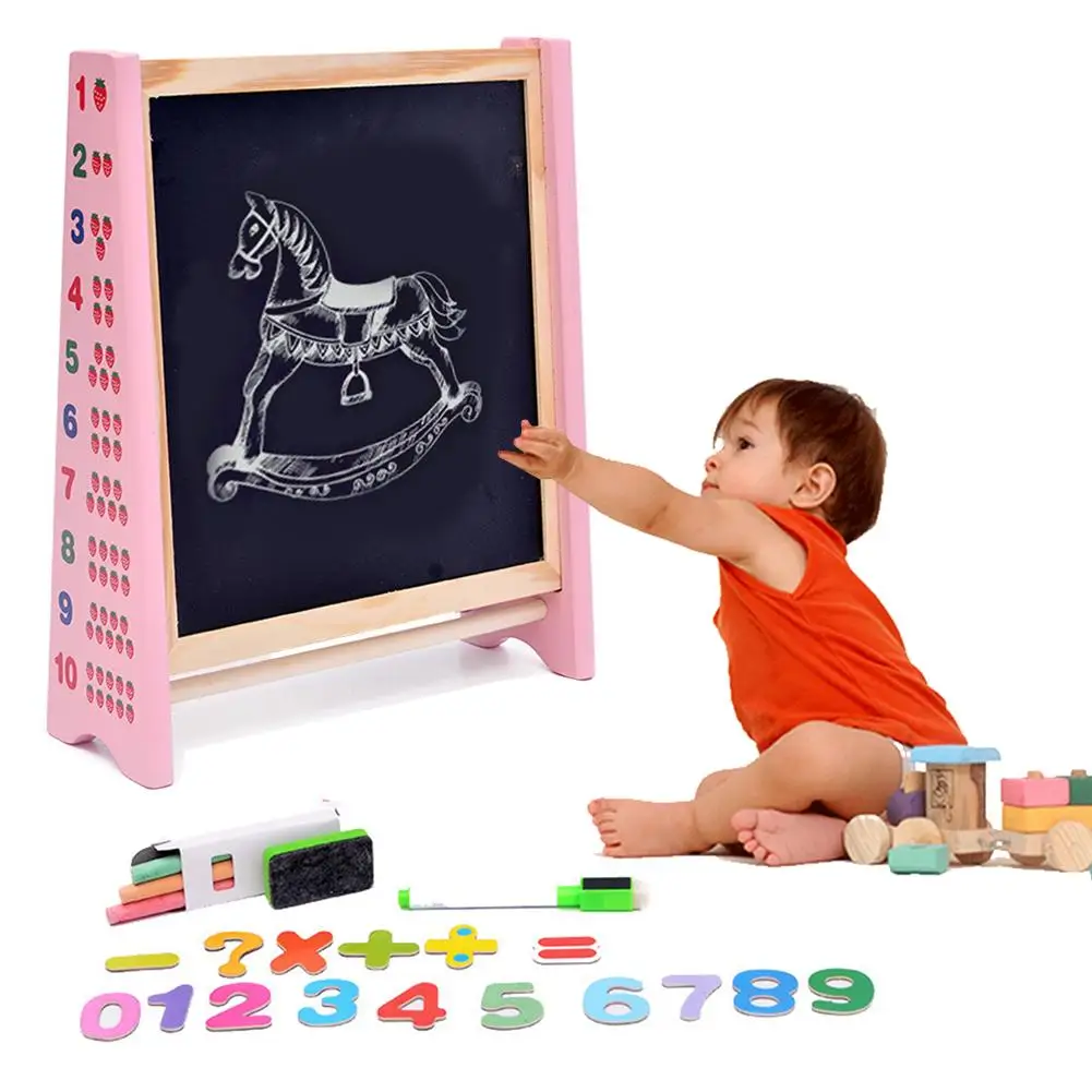 

Children's 3-in-1 Tabletop Easel Magnetic Drawing Board Early Education Multi-functional Puzzle Calculating Writing Toy