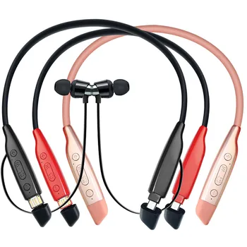 

Multi-function Bluetooth Sports Earphone Multi-purpose Plug-in Card Neck-mounted Headsets Foldable HIFI Earphone