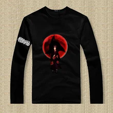 Herren Schwarz Farbe Japanischen Cartoon Comic Anime Naruto Uchiha Itachi Print T-shirt Männer Streetwear Mann Tshirt Comics Kleidung Manga