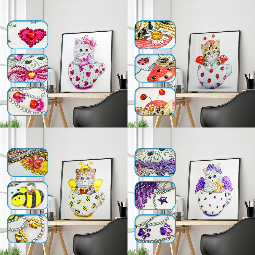 Special Shaped Diamond Painting Owl Mosaic Picture DIY 5D Partial Drill