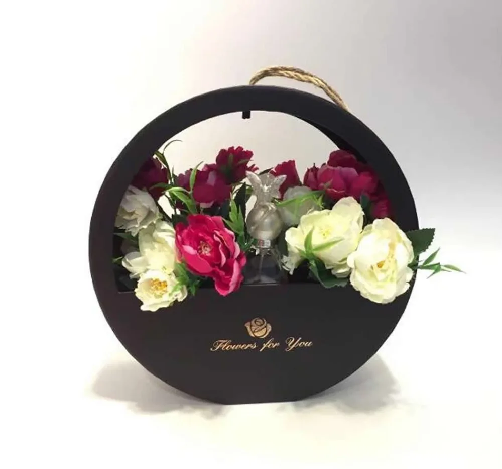 

Portable round window soap florist packiing flower gift box wedding party decoration favous gift floral box, buy 2pcs 10% OFF