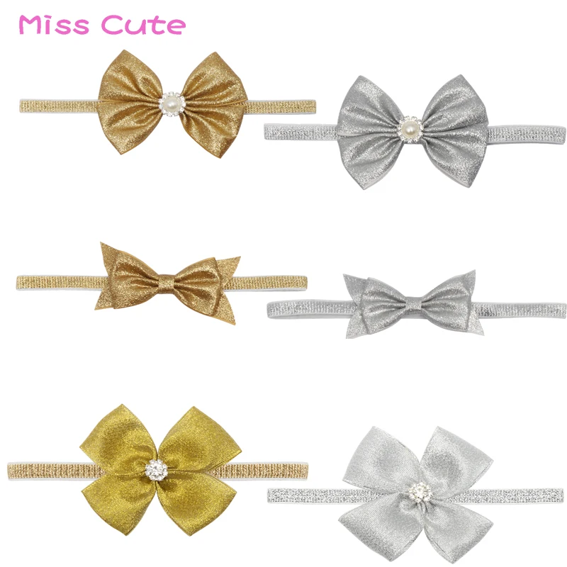 Baby Girls Headband Glitter Hair Bows For Girl Headband Baby Glitter