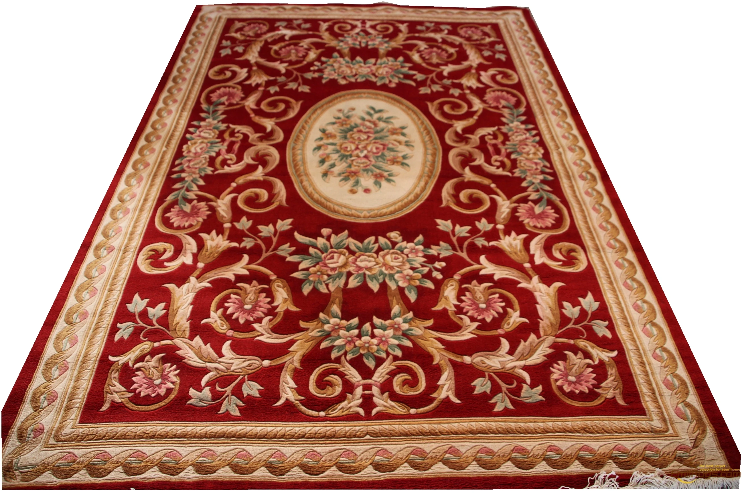 viscose french carpet About 4.5' X 6.5' machine made Thick Plush