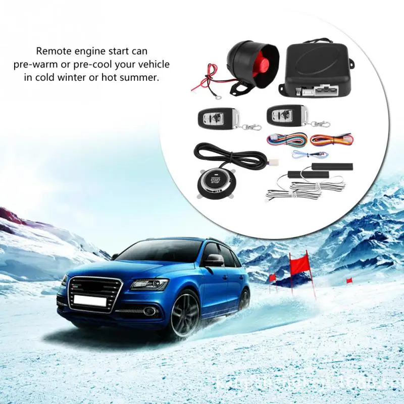 

Universal Car Alarm System Engine Ignition Keyless Entry Push Button Remote Starter