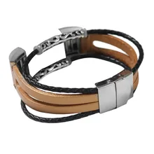 Сменный кожаный ремешок, браслет-браслет для FitBit Charge 2 Браслет-браслет на запястье аксессуары для смарт-часов