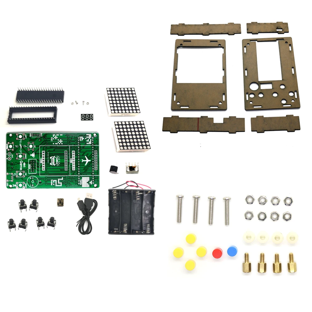 Electronic DIY Kit 8x16 Dot matrix game machine for Tetris/Snake/Shot/RacingDot Matrix Game with Acrylic Diy Kit Electronic Electronic DIY Kit 8x16 Dot matrix game machine for Tetris/Snake/Shot/RacingDot Matrix Game with Acrylic Diy Kit Electronic