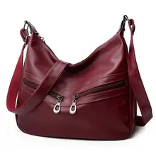 Женская вместительная сумка-мессенджер, роскошная аутентичная мягкая сумка из искусственной кожи, женская дизайнерская сумка через плечо