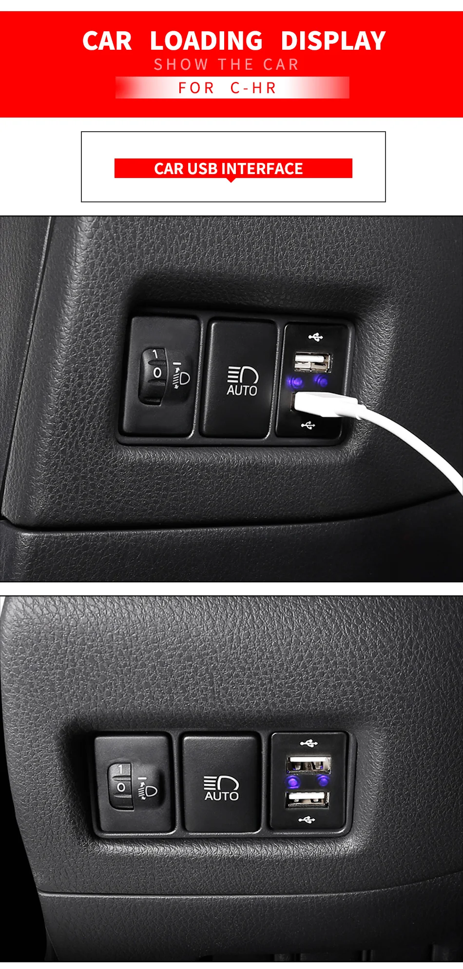 Мой хороший автомобиль USB модуль интерфейса USB розетка обновление модифицированные декоративные настольные лампы для Toyota C-HR CH-R автомобильные аксессуары