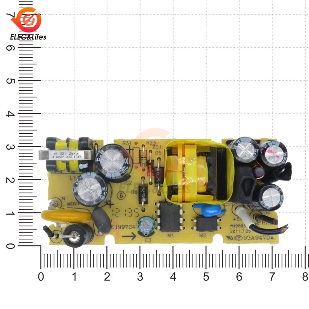 AC-DC 100 V-240 V 5V 2A 2000mA переключательный источник питания модуль перенапряжения Защита от перегрузки по току Защита от короткого замыкания Защита доска DIY модуль