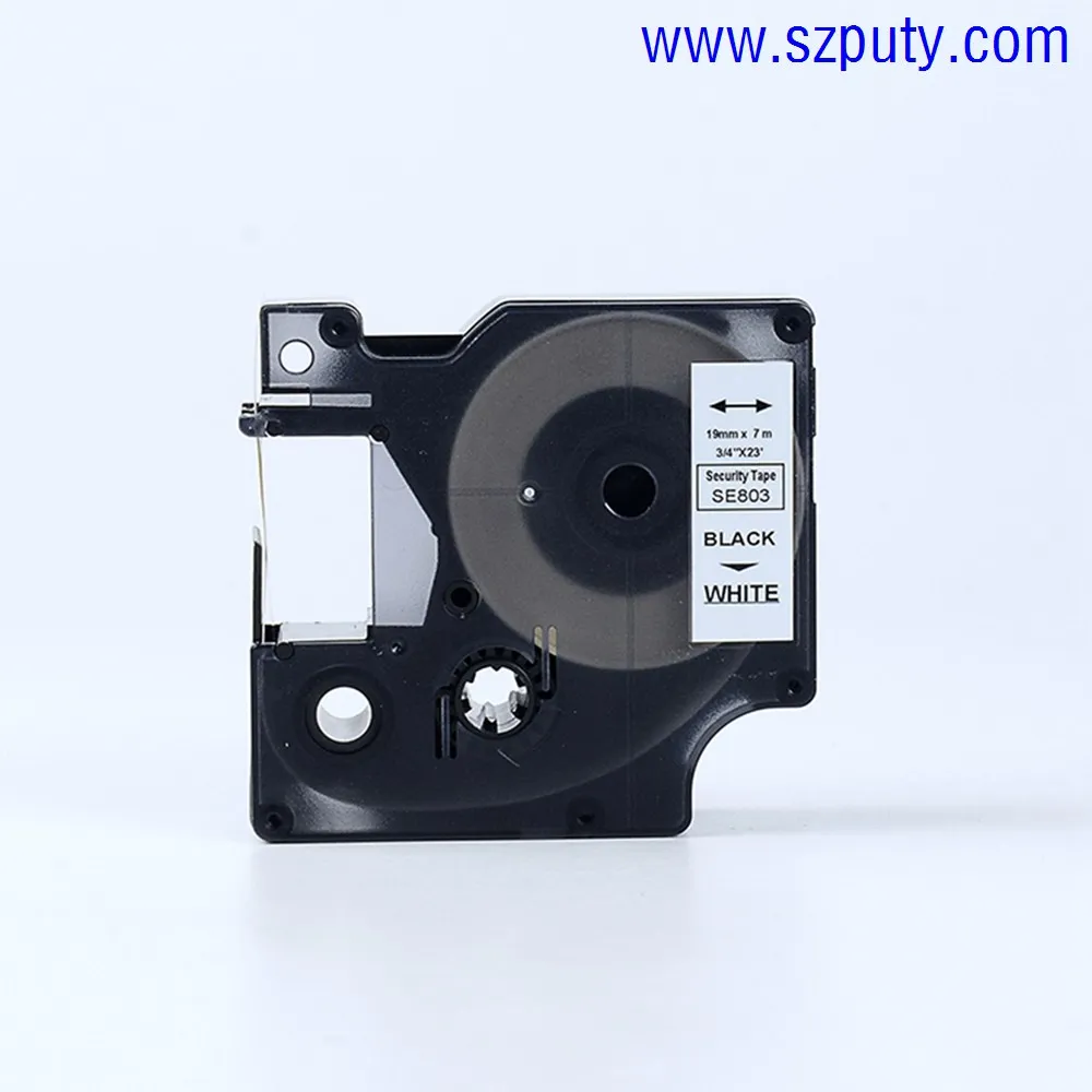 2pcs DYMO D1 19mm Black on White SE803 dymo label ribbons Security