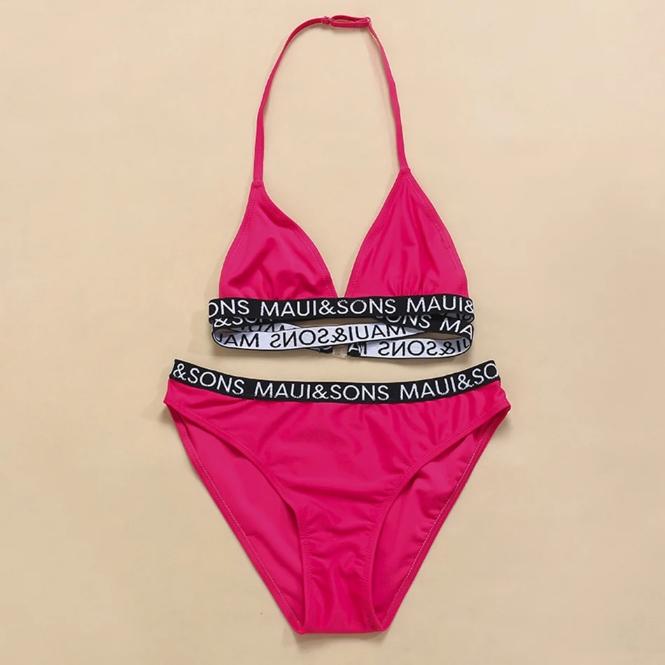 

2019 Two Piece Girls Swimsuit 6-14 Years Girls Swimwear Professional Swimsuit For Kids Two Piece Beachwear CZ984