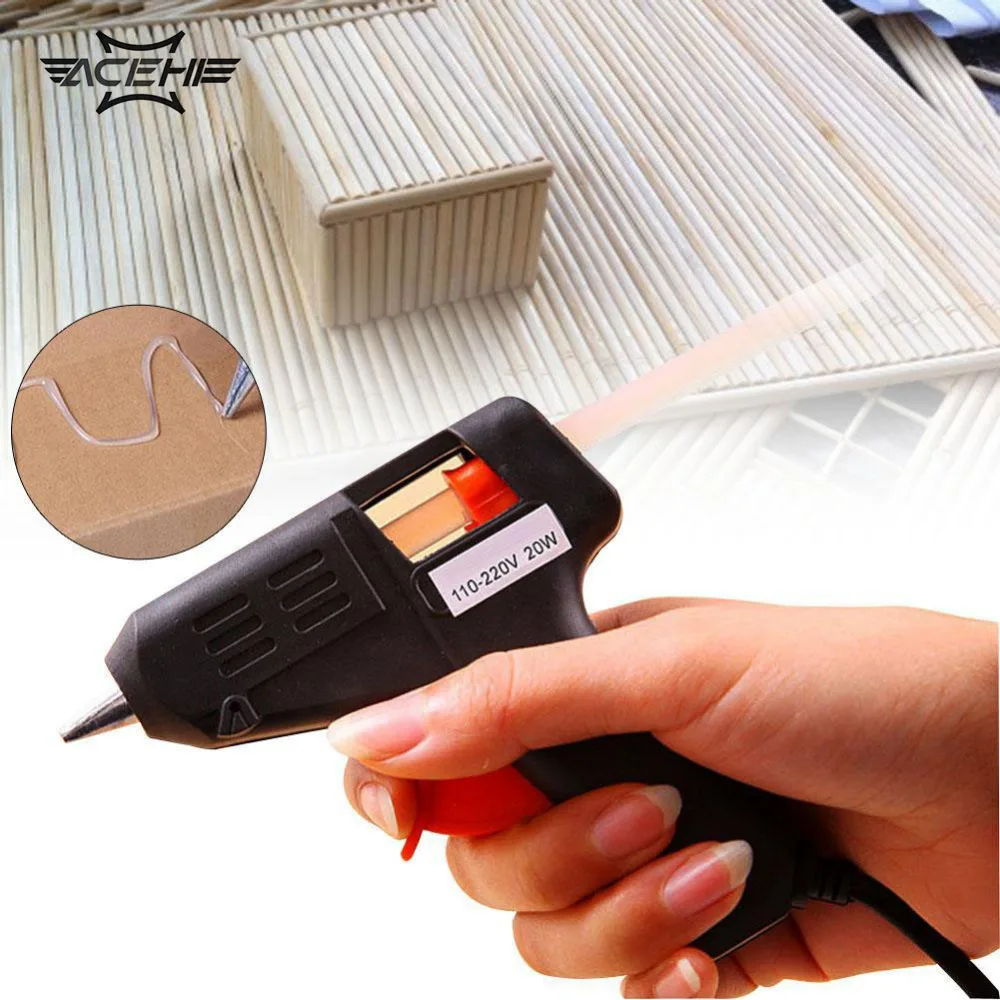 20W US Plug Hot Melt Glue Gun For 1pc 7mm Glue Stick Industrial Mini