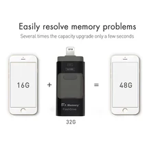3 in 1 I-USB FLASH DRIVE OTG 64GB Pen Drive for Iphone 6s 7 plus usb flash 32G android 16GB flash U DISK for samsung sony tablet