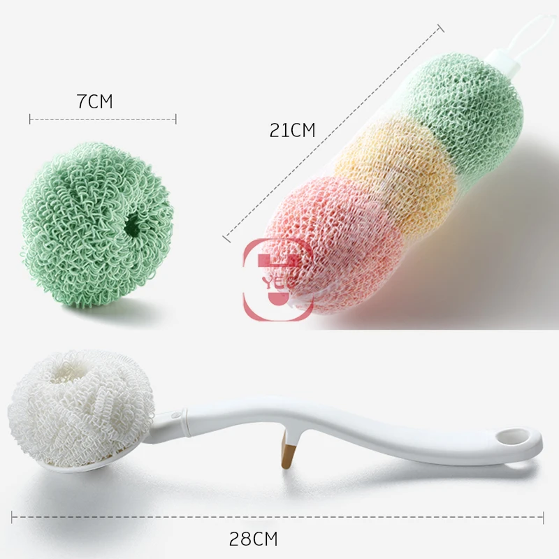 Кухонная Чистящая Щетка Для Чистки не повредит горшок нано волоконный шарик для очистки с висячая ручка Многофункциональный кухонный помощник