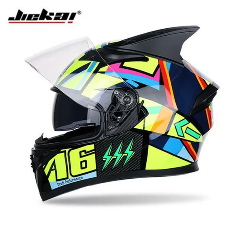 

JIEKAI Motorcycle Helmet Biker Motobike Helmet Full Face Moto Helmet Double Lens Motocross Filp Up Modular Riding Casco Moto