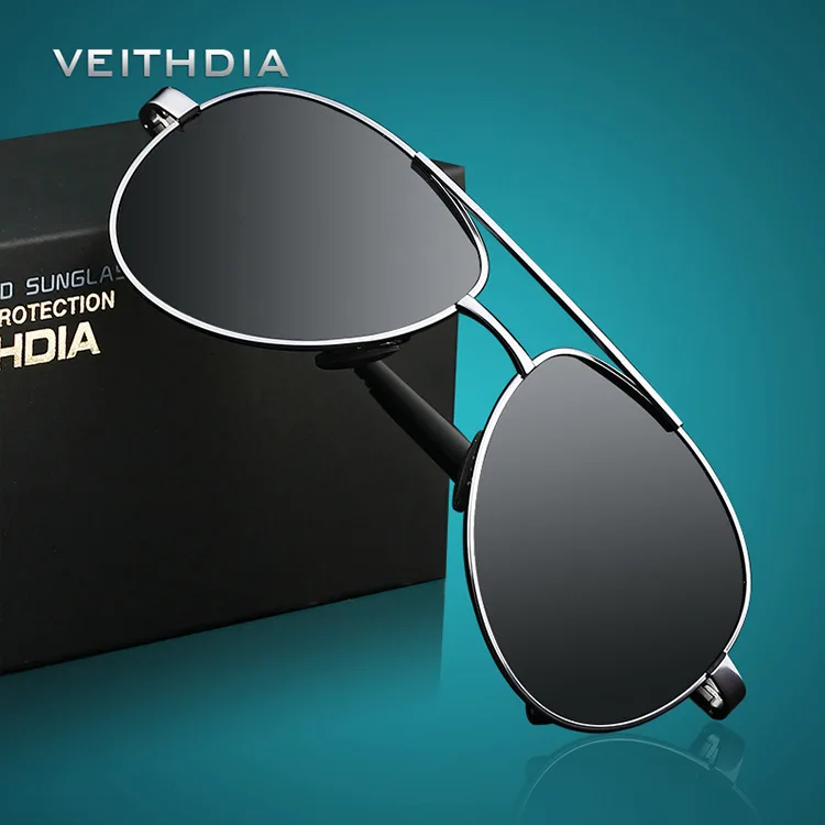 Мужские Солнцезащитные очки-авиаторы из юрты VEITHDIA брендовые дизайнерские очки с