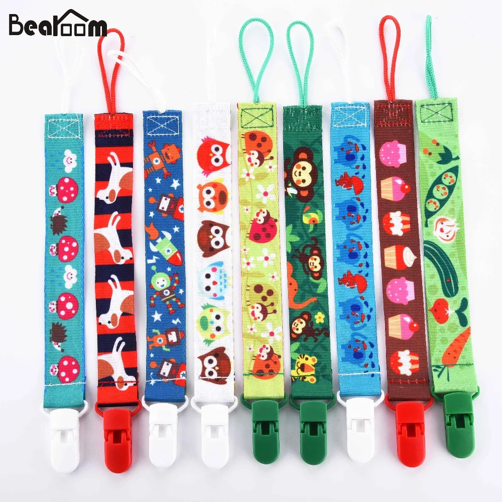

baby care Pacifiers Nipples Clip Chain Infant Child Cuddly Plush Soother Chain Chupetas Animal Dummy Holder Para Bebe Teether