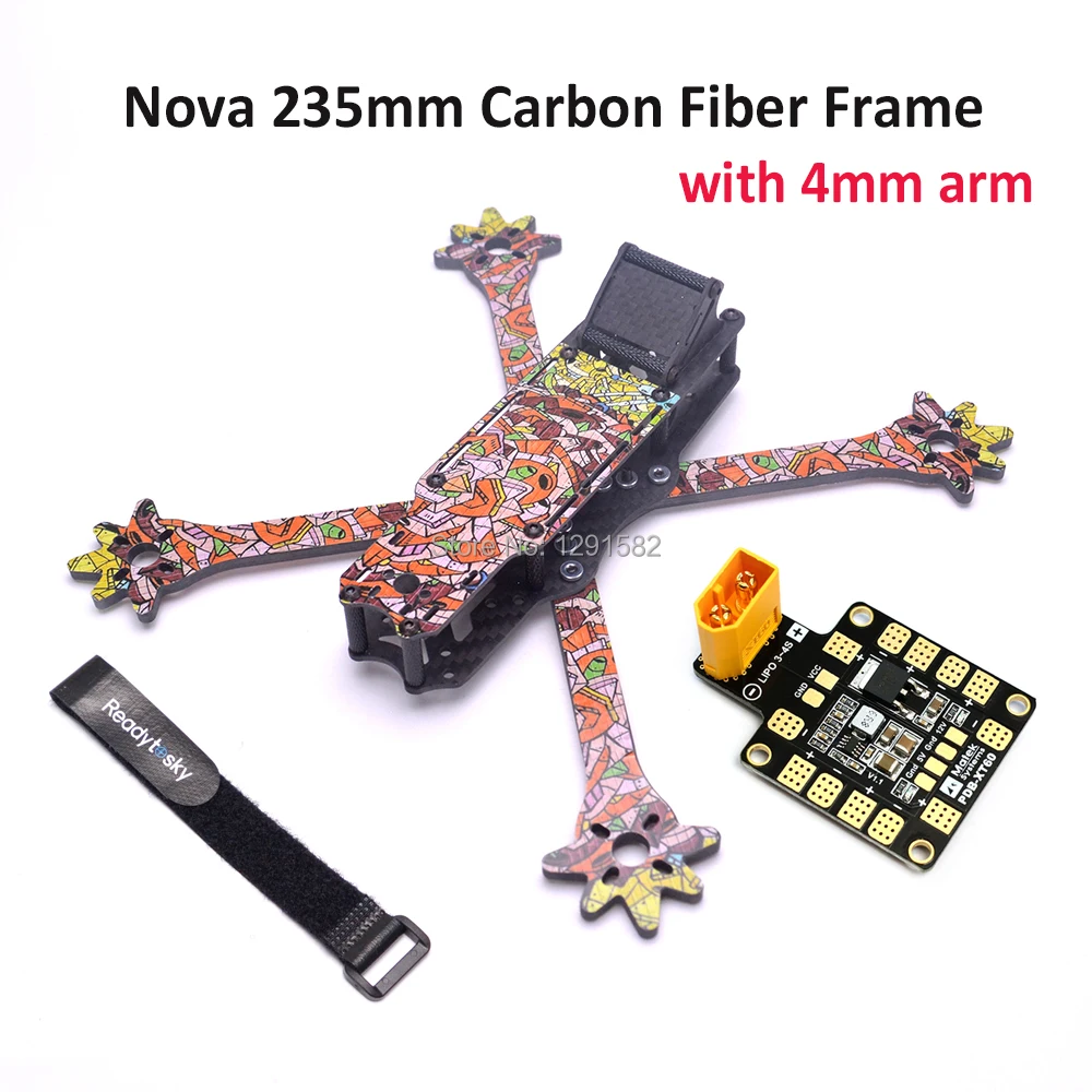 

FPV Nova Freestyle 235 235mm full 3k Carbon fiber True-X frame Quadcopter with 4mm arm For FPV Racing Drone